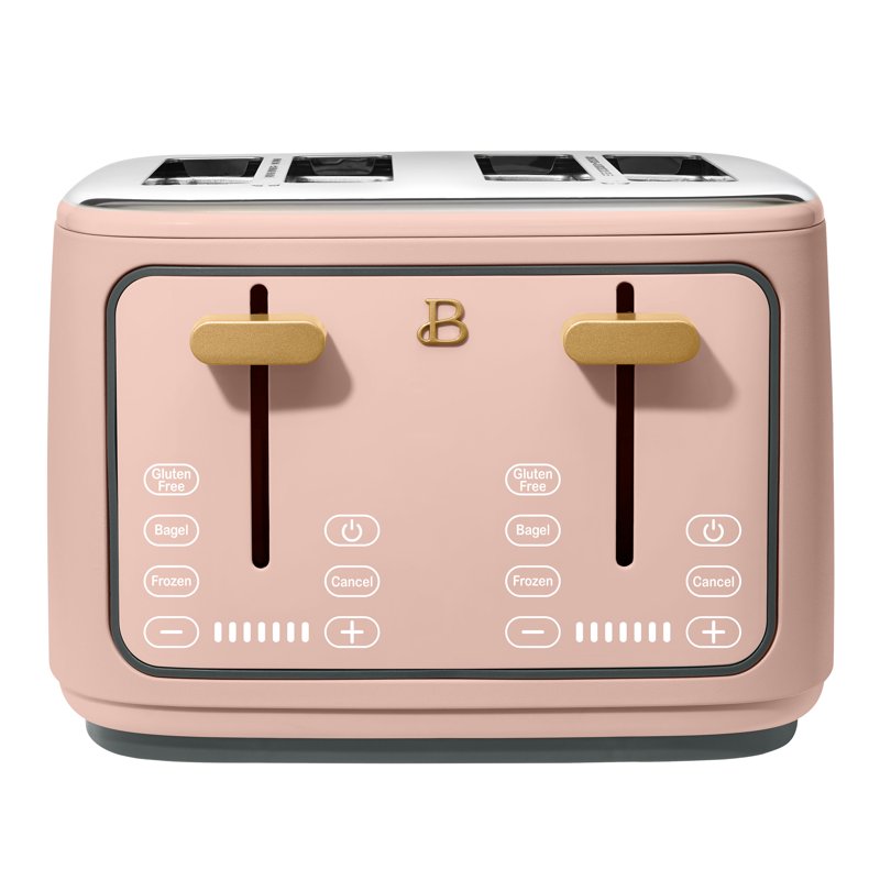 4-Slice Toaster with Touch-Activated Display - Rose