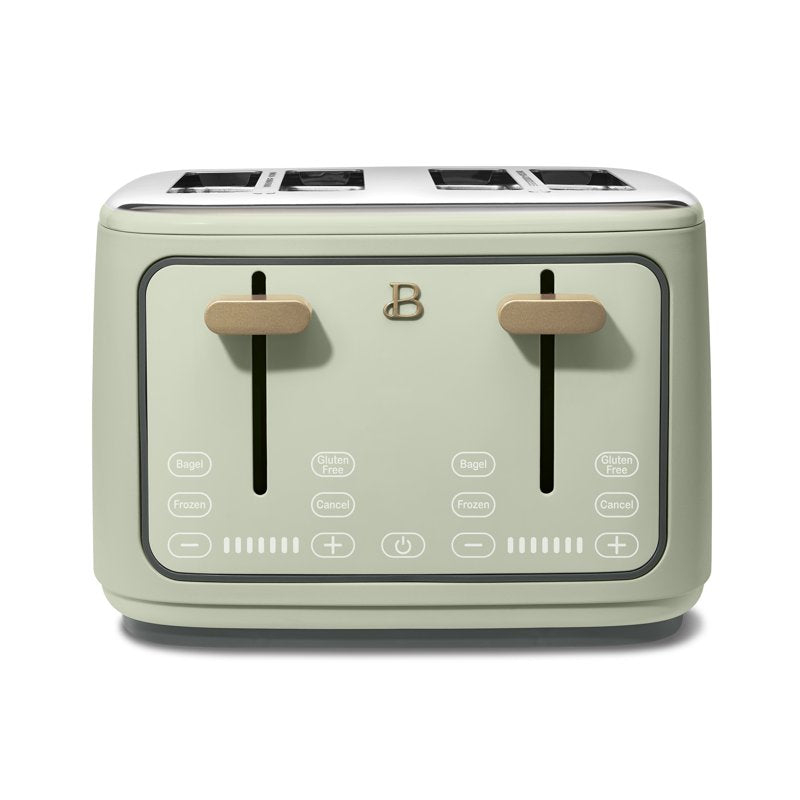4-Slice Toaster with Touch-Activated Display - Sage Green