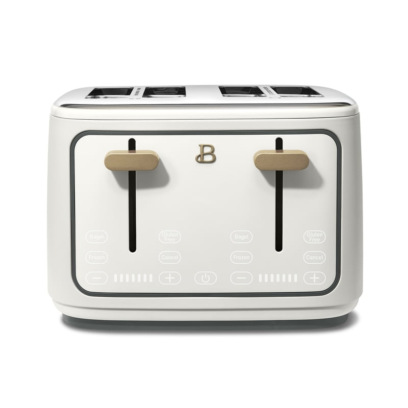 4-Slice Toaster with Touch-Activated Display - White Icing