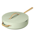 5.5 Quart Nonstick Sauté Pan with Strainer Lid - Sage Green