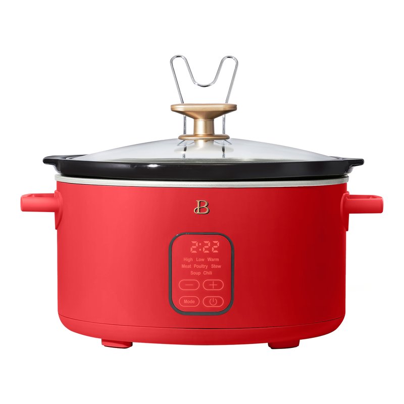 6 Qt Programmable Slow Cooker - Tomato Red, Limited Edition