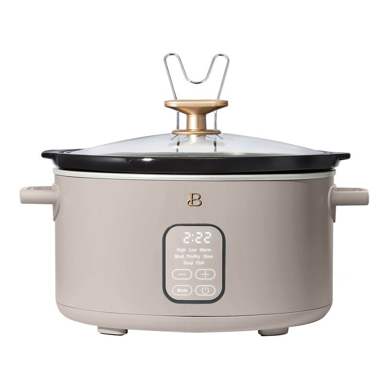 6 Qt Programmable Slow Cooker with Timer - Porcini Taupe