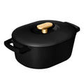 6 Quart Enamel Dutch Oven - Black Sesame