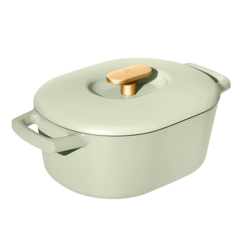 6 Quart Enamel Dutch Oven - Sage Green