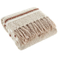 Brown 60x50 Cozy Chenille Throw Blanket with Fringe by Drew Barrymore
