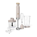 Cordless Immersion Blender with Chopper, Whisk & Cup - Porcini Taupe