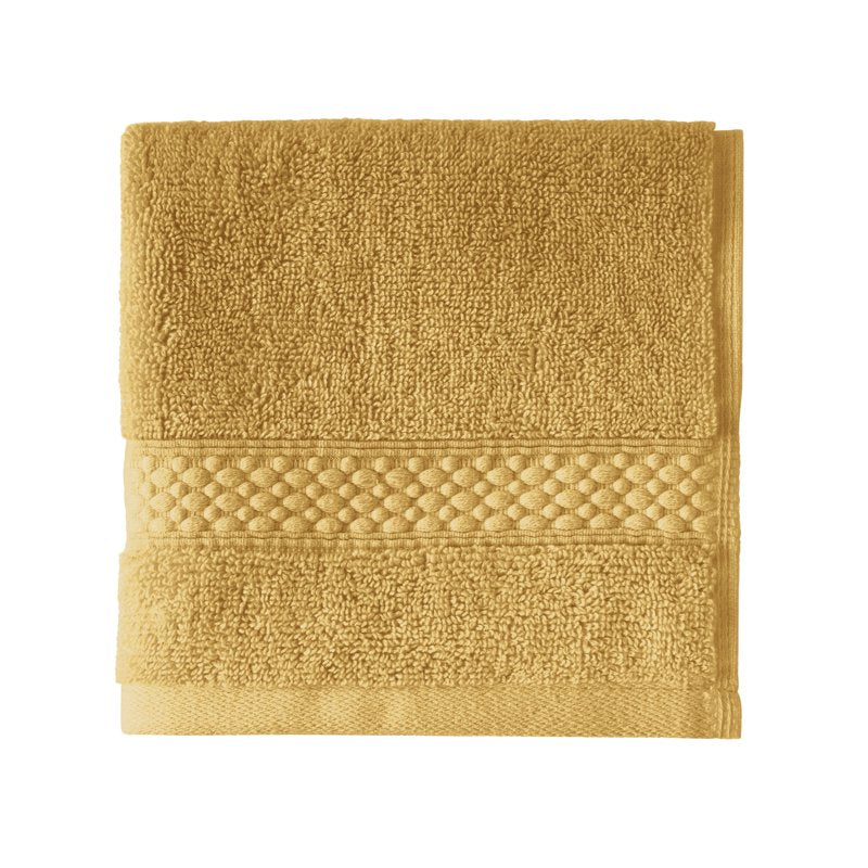 Beautiful Drew Barrymore Dobby Washcloth - Amber Yellow 13x13 100% Cotton - Variation of THIS listing