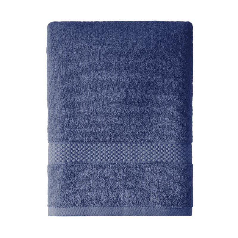 Dobby Washcloth - Smokey Blue, 100% Cotton, 13x13 Inches - Beautiful by Drew Barrymore
