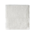 Beautiful Drew Barrymore Off White Dobby Washcloth - 100% Cotton, 13x13 Inches
