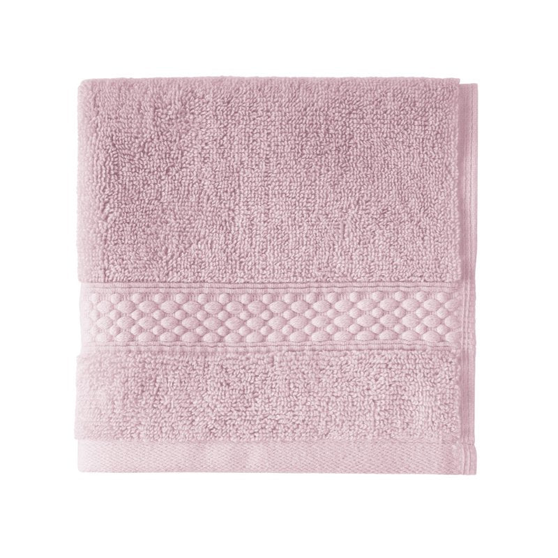 Dobby Washcloth - Rose Pink, 100% Cotton, 13x13 Inches, Drew Barrymore
