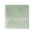 Beautiful Drew Barrymore Dobby Washcloth - Sage Green, 100% Cotton, 13x13