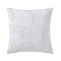 White Floral Pleated Cotton Decorative Pillow 20x20 for Bed & Sofa - Drew Barrymore