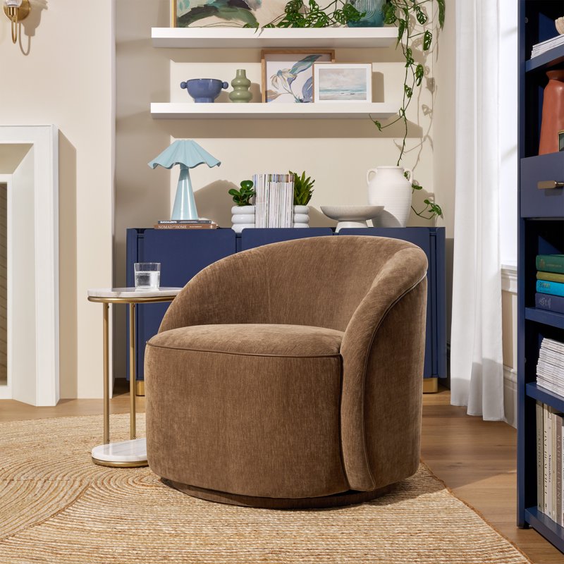 Georgiana Swivel Chair - 360-Degree Comfort, Mid-Century Design