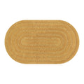 Oval Cotton Bath Rug - Drew Barrymore Beautiful Amber Yellow 20x34 Inches