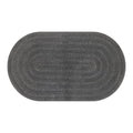 Oval Cotton Bath Rug - Charcoal Gray 20 x 34 Inch Bathroom Mat - Drew Barrymore