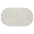 Beautiful Oval Cotton Bath Rug - Off White, 20 x 34 inches - Durable & Machine Washable