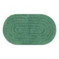 Oval Cotton Bath Rug - Pine Green 20 x 34 inches - Plush & Absorbent