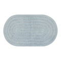 Oval Cotton Bath Rug - Winter Sky by Drew Barrymore, 20 x 34 Inches - Machine Washable Bathroom Rug with Non-Slip Option
