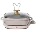 5 in 1 Electric Skillet - Expandable 7 Qt with Glass Lid, Porcini Taupe