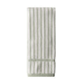 Stripe Hand Towel - Sage Green 100% Cotton Bathroom Accessory, 28x16 Inches