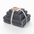 Textured Cotton Bath Towel Set - 6 Piece Charcoal Gray Variation of THIS listing
