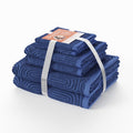 Textured Cotton Bath Set - 6 Pieces in Smokey Blue - Drew Barrymore