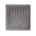 Charcoal Gray Textured Cotton Washcloth - 100% Cotton Bathroom Towel