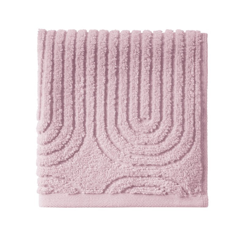 Rose Pink Textured Cotton Washcloth - 13x13 Inches, Drew Barrymore