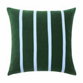 Thyme Green Stripe Velvet Decorative Throw Pillow – 20x20 Inches