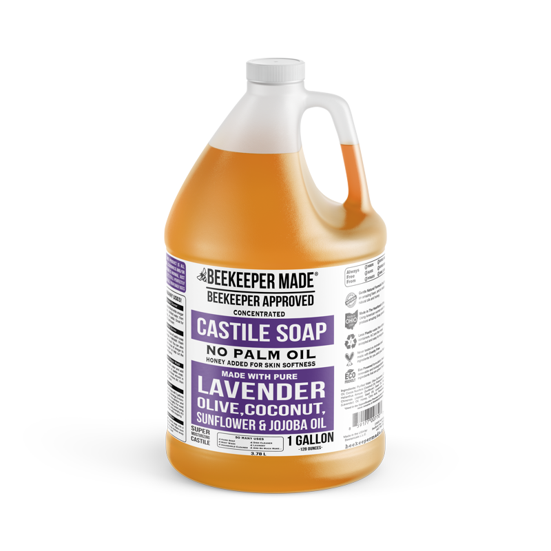 Natural Liquid Castile Soap - 1 Gallon Bulk Eco-Friendly Body Wash