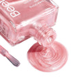 Pink Rose Pearl Shimmer Nail Polish - 15ml Quick-Dry Long-Lasting Lacquer