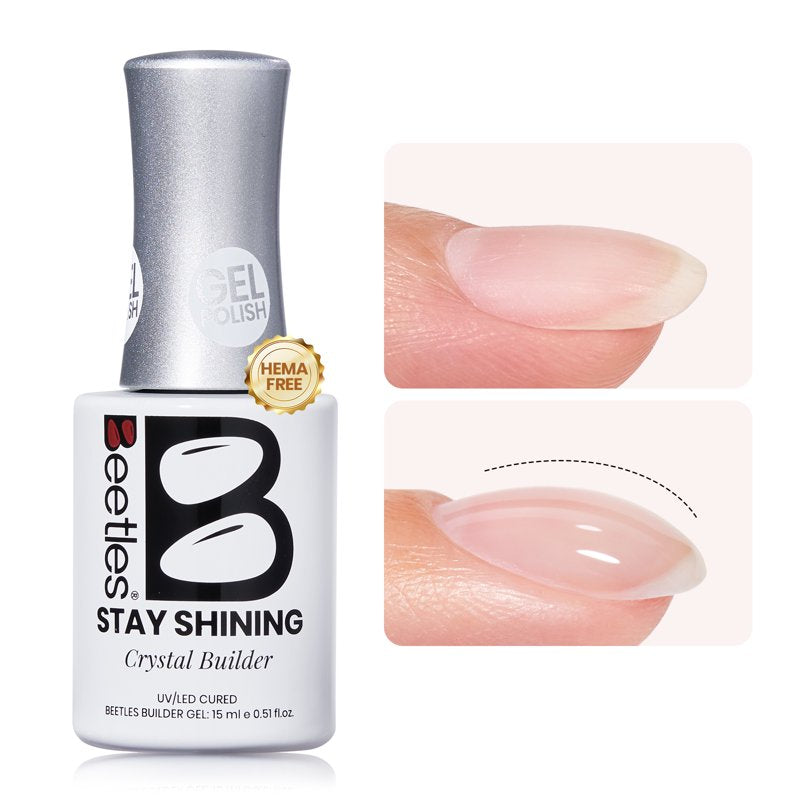 Clear Builder Gel for Nails - 0.51 fl oz Self-Leveling Nail Strengthening Gel
