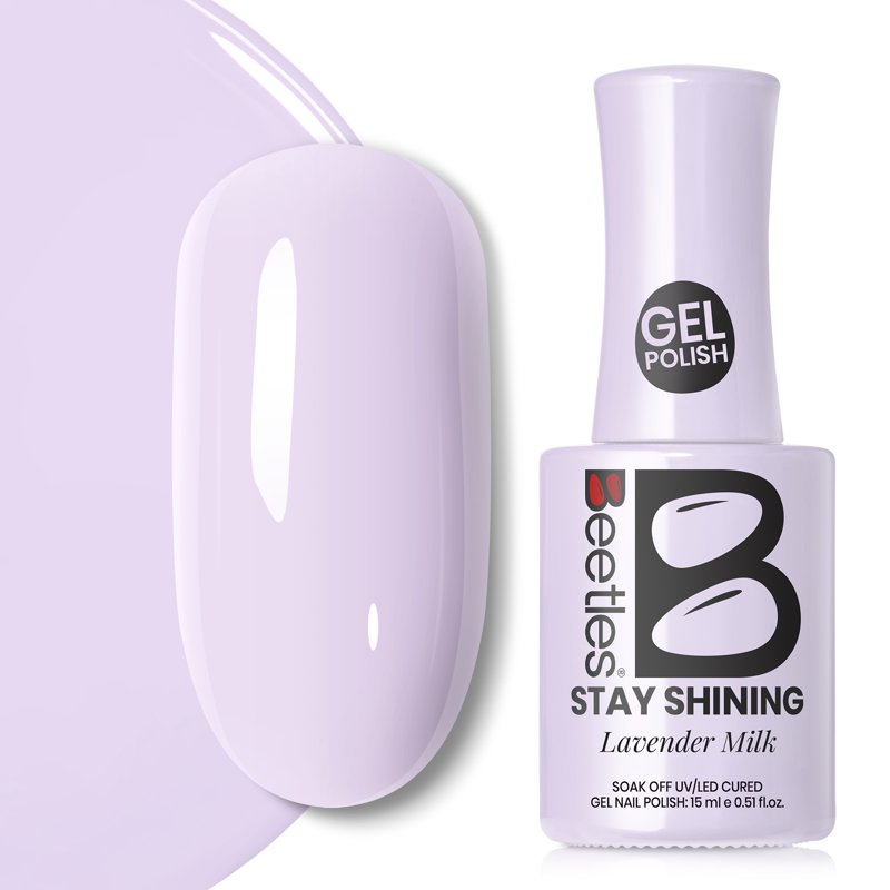 Lavender Milk Gel Nail Polish - Salon-Quality Glossy Lilac Finish 0.51 fl oz