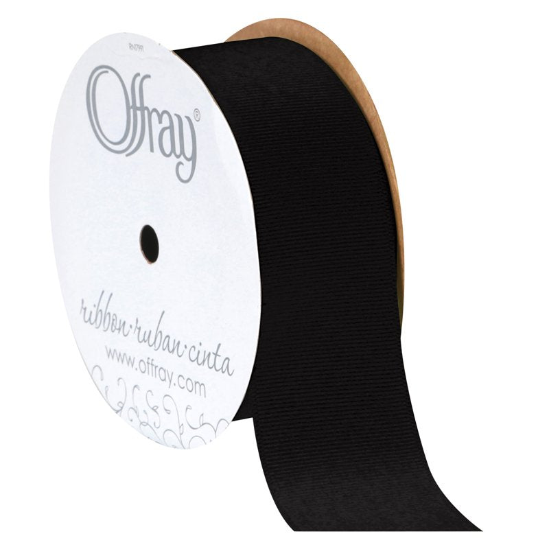 Black Grosgrain Ribbon 1.5 Inch Wide, 12 Feet - Craft & Gift Wrap