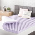 3-Inch Lavender Memory Foam Egg Crate Mattress Topper Queen - Support & Relaxation