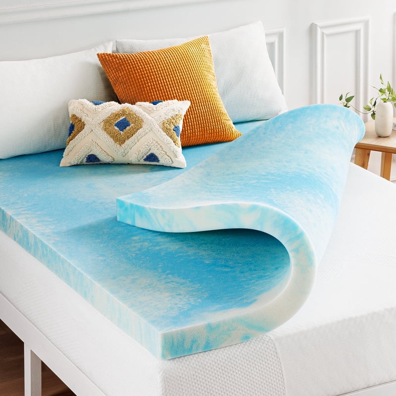3-Inch Swirl Gel Breeze Memory Foam Mattress Topper - Full