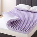King 4-Inch Memory Foam Egg Crate Mattress Topper with Lavender Infusion