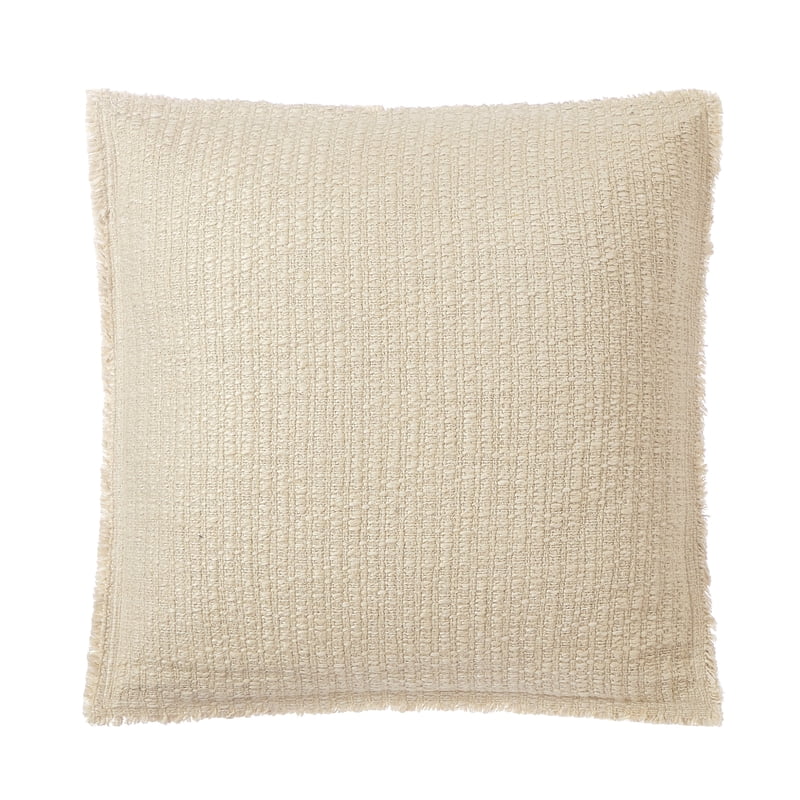Beige Decorative Throw Pillow 22x22 Inches - Textured Cotton-Polyester Accent Cushion - Variation of THIS listing