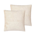 Decorative Faux Fur Throw Pillows - Beige, 20 x 20 Inches, Set of 2 (Variation 1)