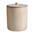Large Ceramic Canister with Lid - Durable Stoneware Kitchen Storage