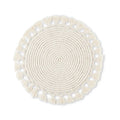 Round Fabric Placemat - Natural 16" for Dining Table
