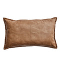 14 x 24 Inch Beige Faux Leather Decorative Pillow - Neutral Home Accent