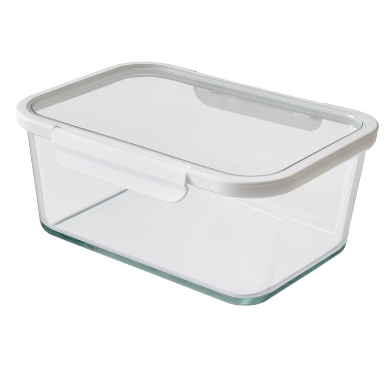 14 Cup Rectangle Glass Food Storage Container with Tritan Lid - 1 pc