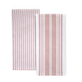 Culinary Kitchen Towels - 2 Pack, Oversized Cotton, Old Rose/White