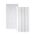 Oversized Kitchen Towels - 2 Pack Soft Silver & White