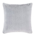 Grey Tipped Faux Fur Throw Pillow - 20x20 Decorative Cushion - Sibling Variation 1