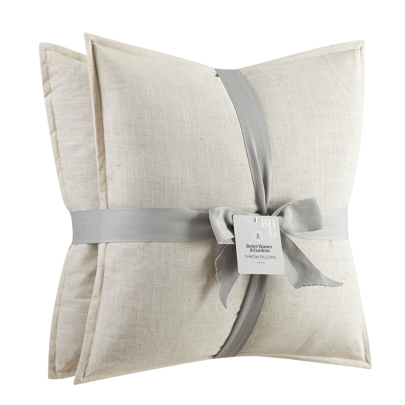 Decorative Throw Pillows 20x20 Inches - Papyrus Beige 2-Pack