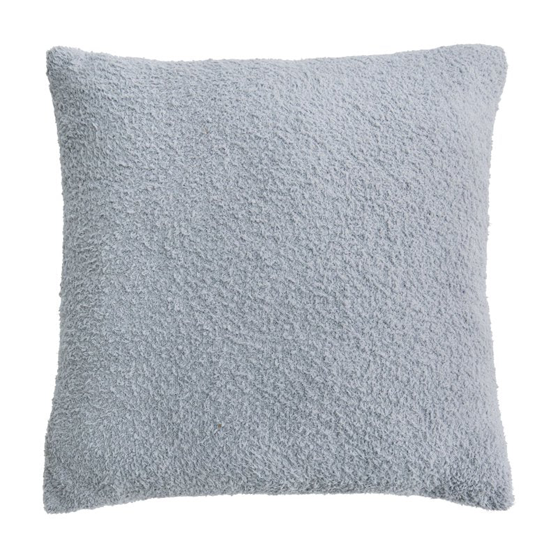 Cozy Knit Decorative Pillow 20x20 in Soft Silver - Modern Home Accent