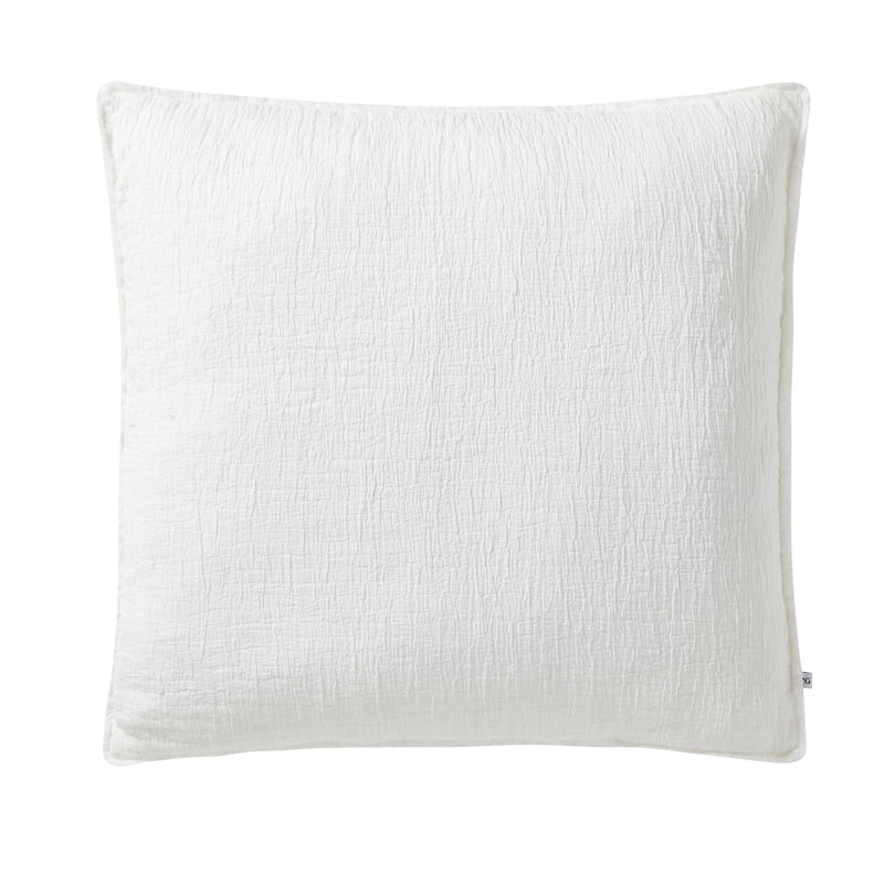 Oversized Cotton Gauze Fringe Pillow - Vanilla Dream - 22x22 Inches