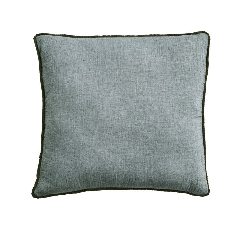 Oversized Seafoam Green Cotton Gauze Fringe Decorative Pillow - 22 x 22 Inches - Variation of Sea Turtle